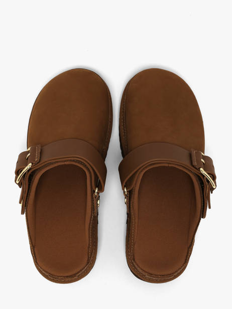 Mules Avec Brides En Cuir Ugg Marron women 1169590 vue secondaire 3