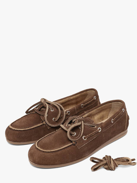 Chaussures Bateau En Cuir Pavement Marron women 24128347 vue secondaire 1
