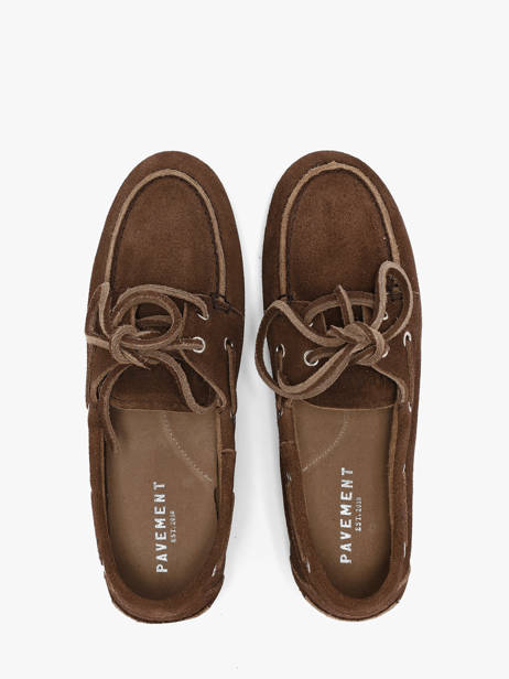 Chaussures Bateau En Cuir Pavement Marron women 24128347 vue secondaire 3