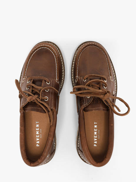 Chaussures Bateau En Cuir Pavement Marron women 24324052 vue secondaire 3