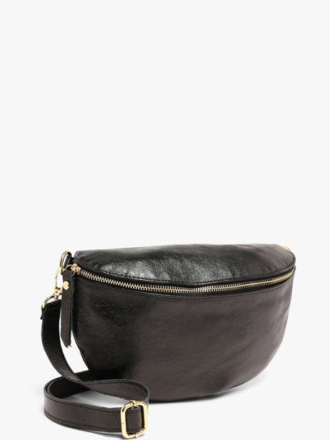 Sac Banane Cuir Milano Noir nine NI21123O vue secondaire 1