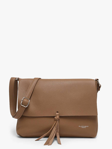 Sac Bandoulière Grained Flora & co Marron grained F8045