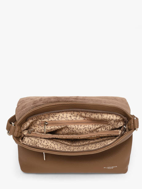 Sac Bandoulière Grained Flora & co Marron grained F8045 vue secondaire 1
