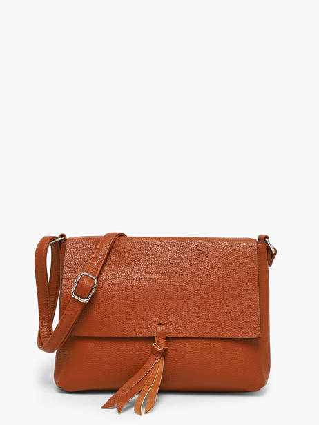 Sac Bandouliere Vintage Flora & co Marron grained F8044