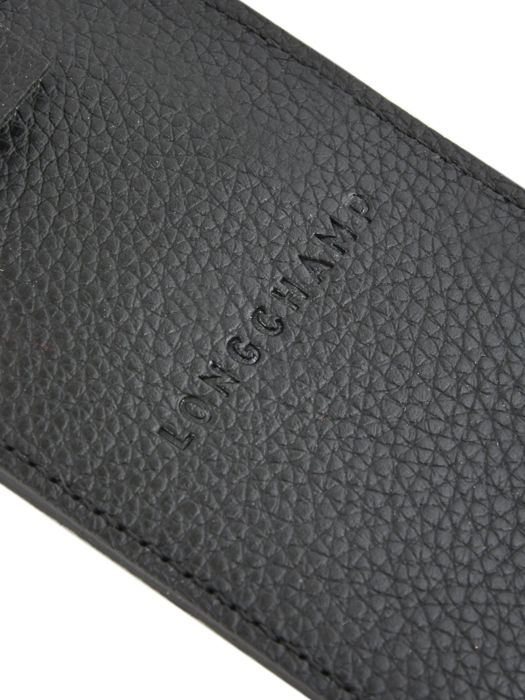 Longchamp Le foulonné Etui passeport Noir