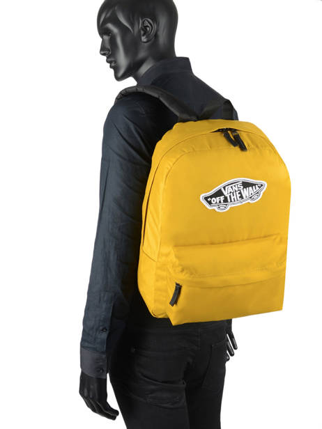 Sac à Dos 1 Compartiment Vans Jaune backpack VN0A3UI6 vue secondaire 2