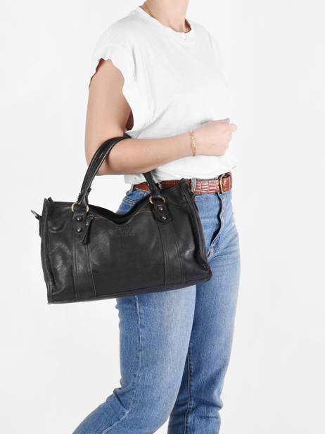 Sac Porté Main Cow Cuir Basilic pepper cow BCOW22 vue secondaire 2