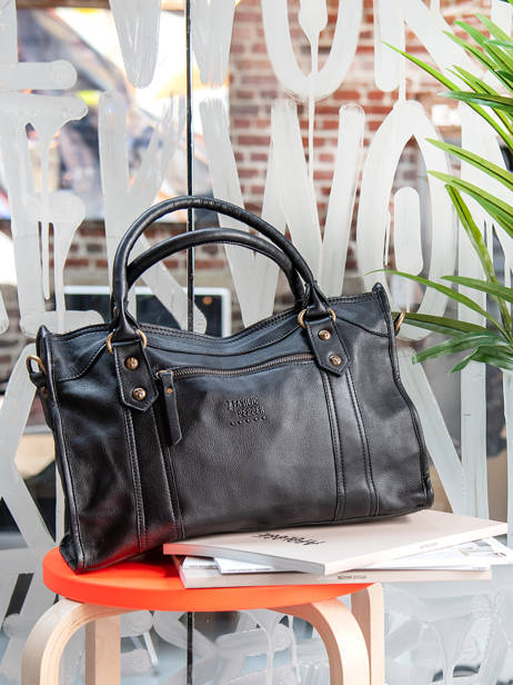 Sac Porté Main Cow Cuir Basilic pepper cow BCOW22